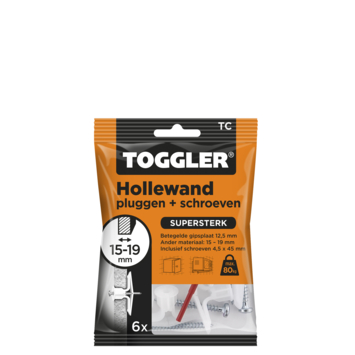 Toggler hollewandplug TC6 15-19 mm 6 stuks