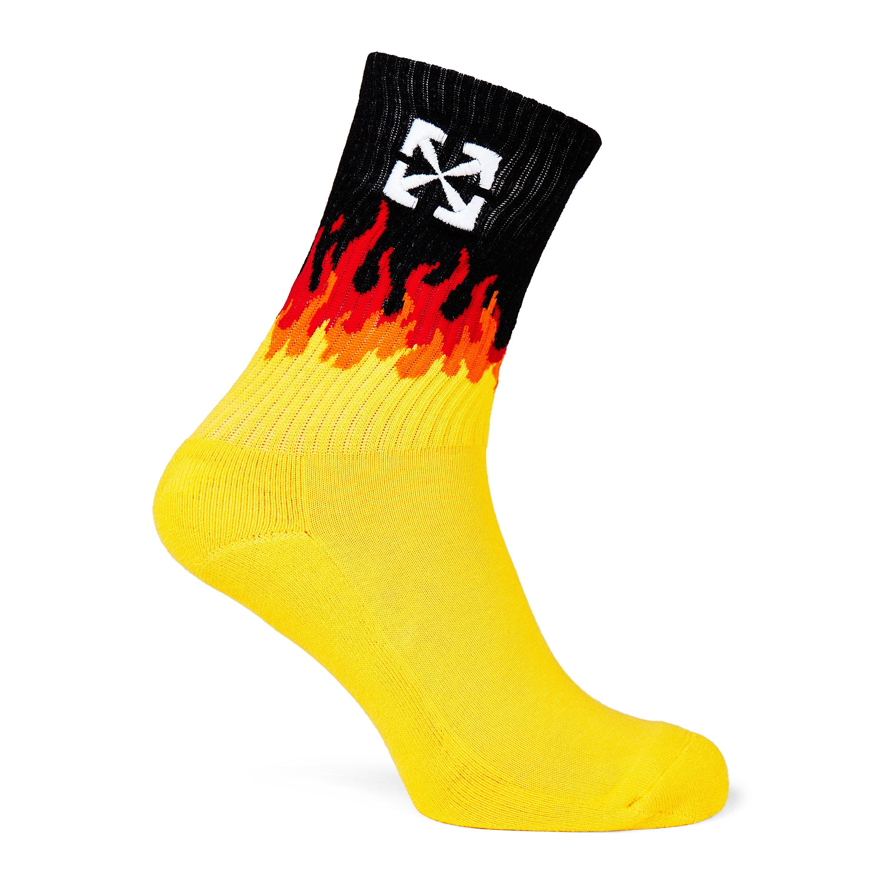 Off White Flames Socks