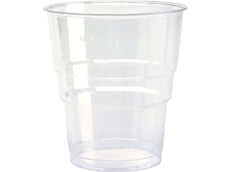 Plastglas økonomi 39cl 0,3 ltr. 50stk/ps - (20 poser x 5 stk.)