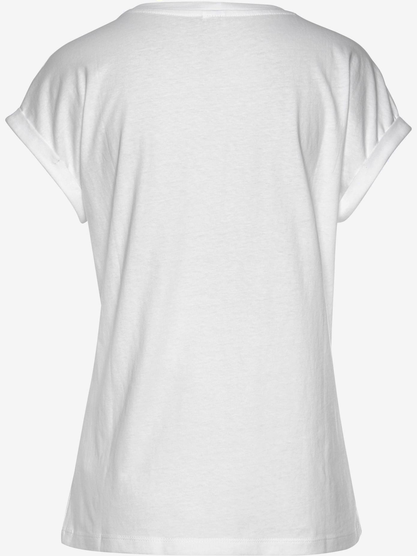 T-shirt à col rond manches courtes à revers