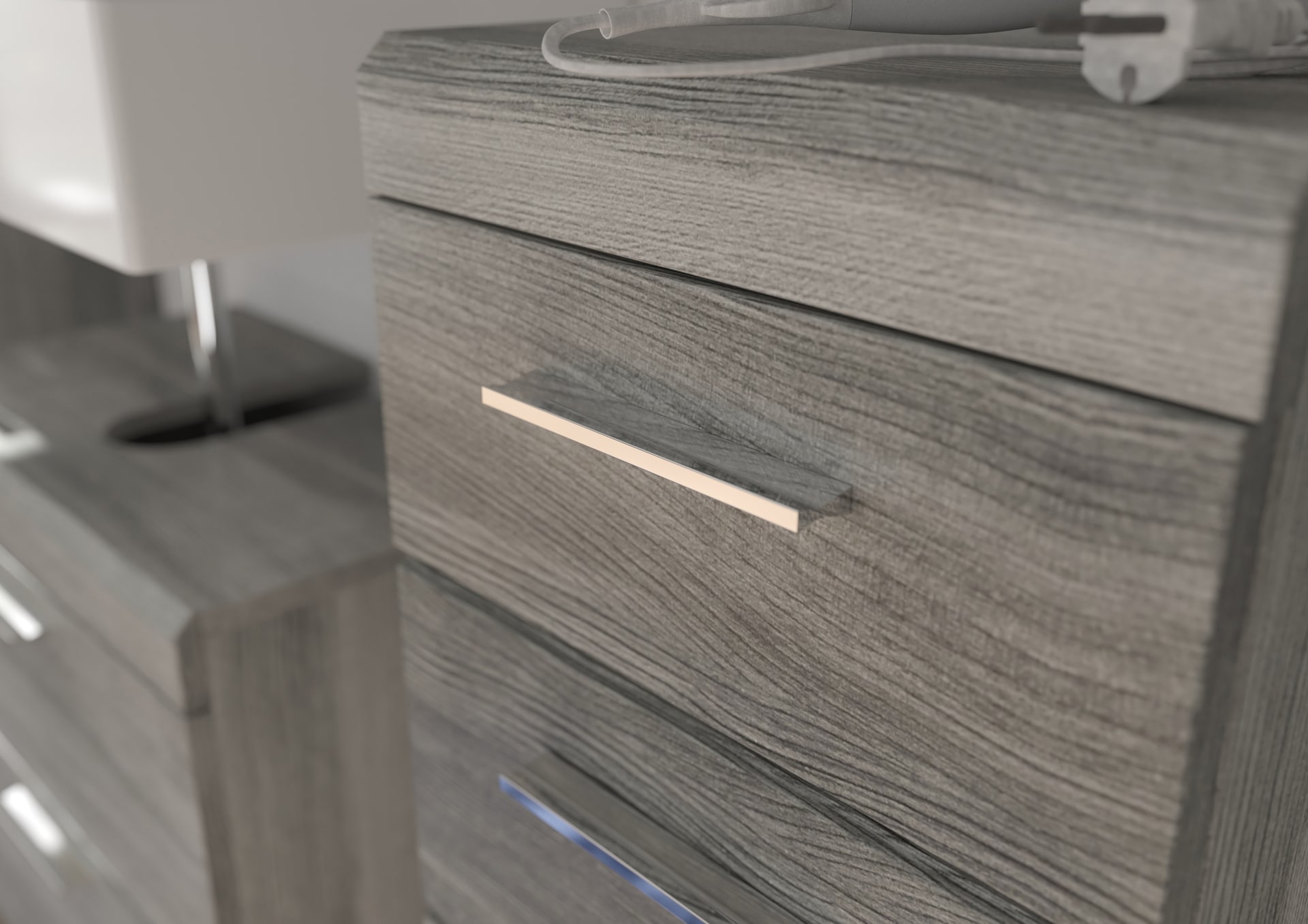 Unterschrank Soul grau B/H/T 37x88x31 cm