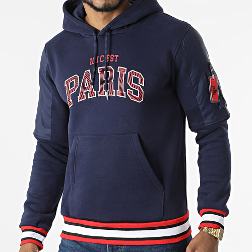 Sweat Capuche Ici C'est Paris Bleu Marine
