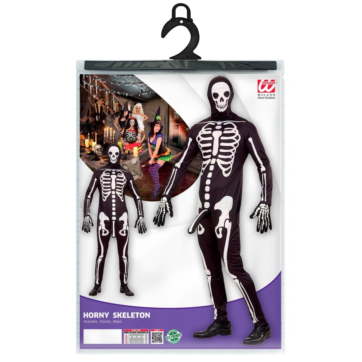 Halloween Kostuum Heren Skelet 3 delig