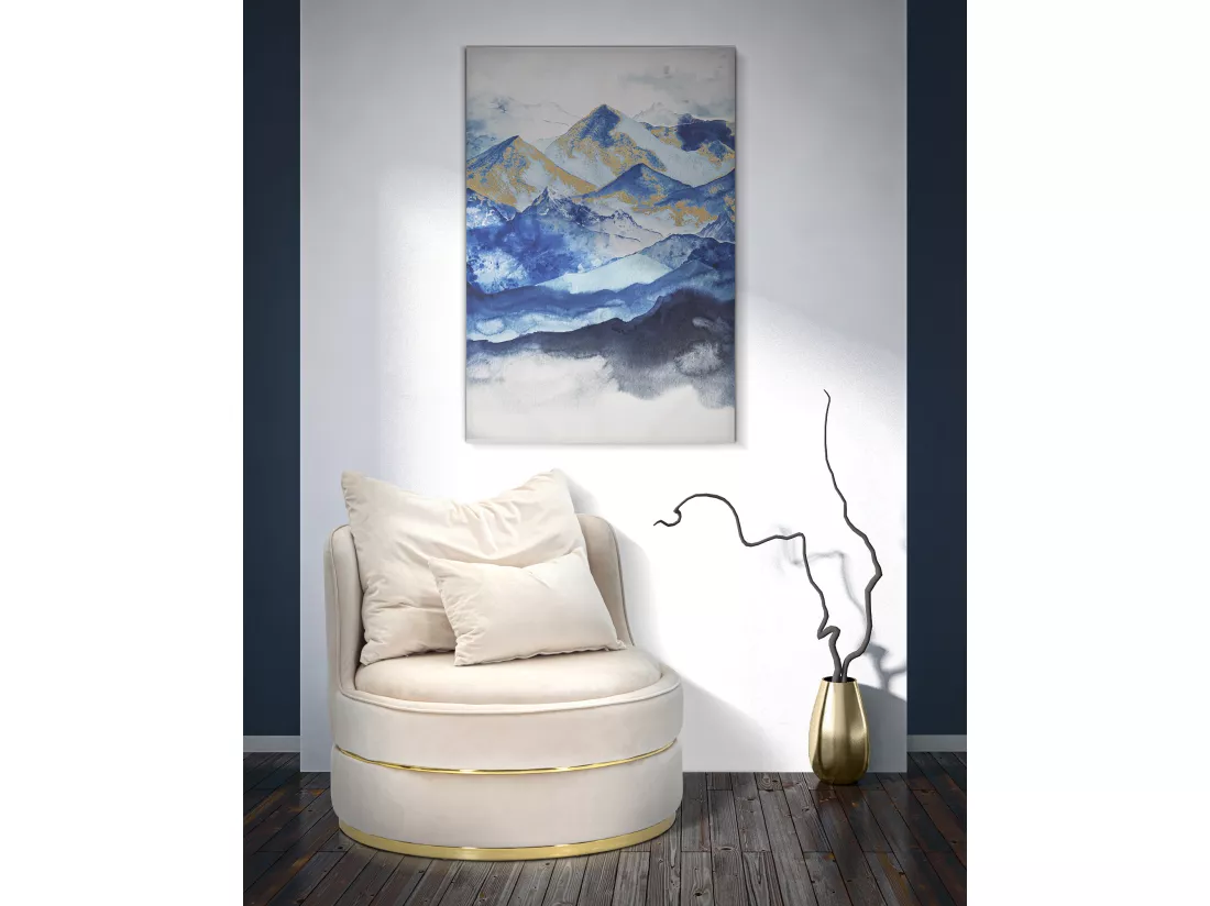 Impression sur toile paysage multicolore 80x3x120 cm