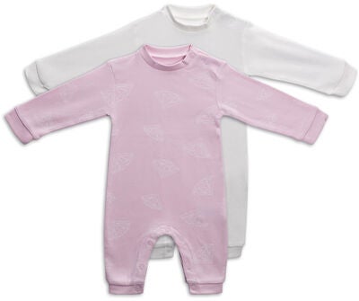 Tiny Treasure Maxime Jumpsuit 2-Pack, Chalk Pink