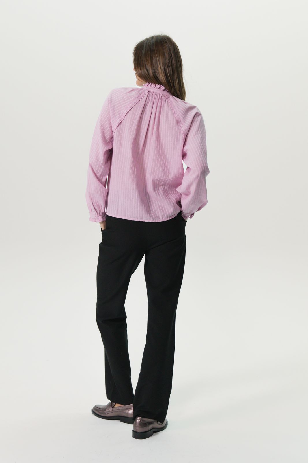 Zwarte wide leg pantalon