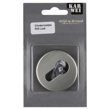 KARWEI cilinder rozet rond RVS look (aluminium)