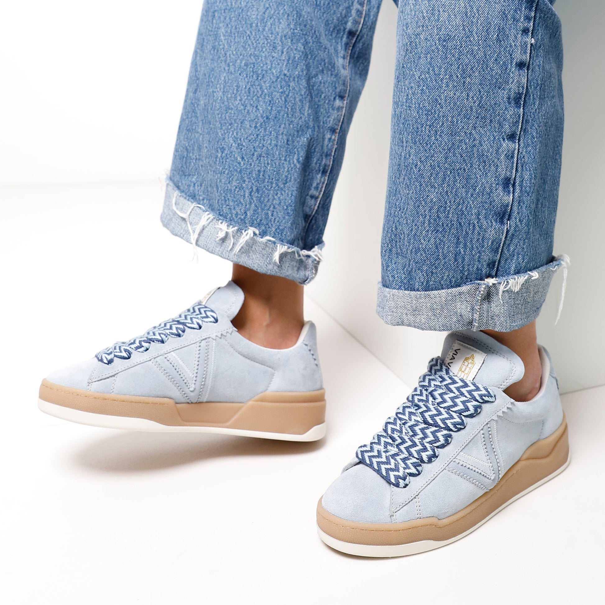VIA VAI blauwe dames sneakers Sam Kyli