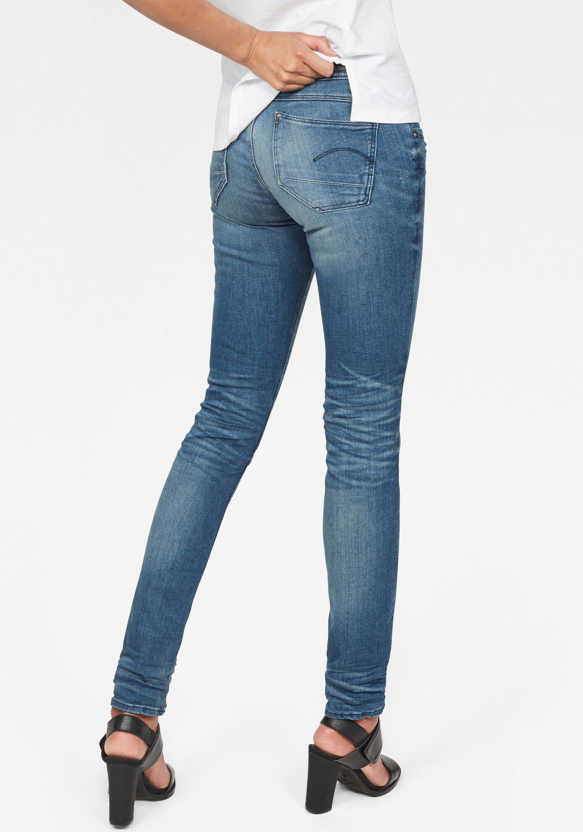 G-STAR Skinny-fit-Jeans »Ly Mid Waist Skinny«, moderne Version des klassischen 5-Pocket-Designs