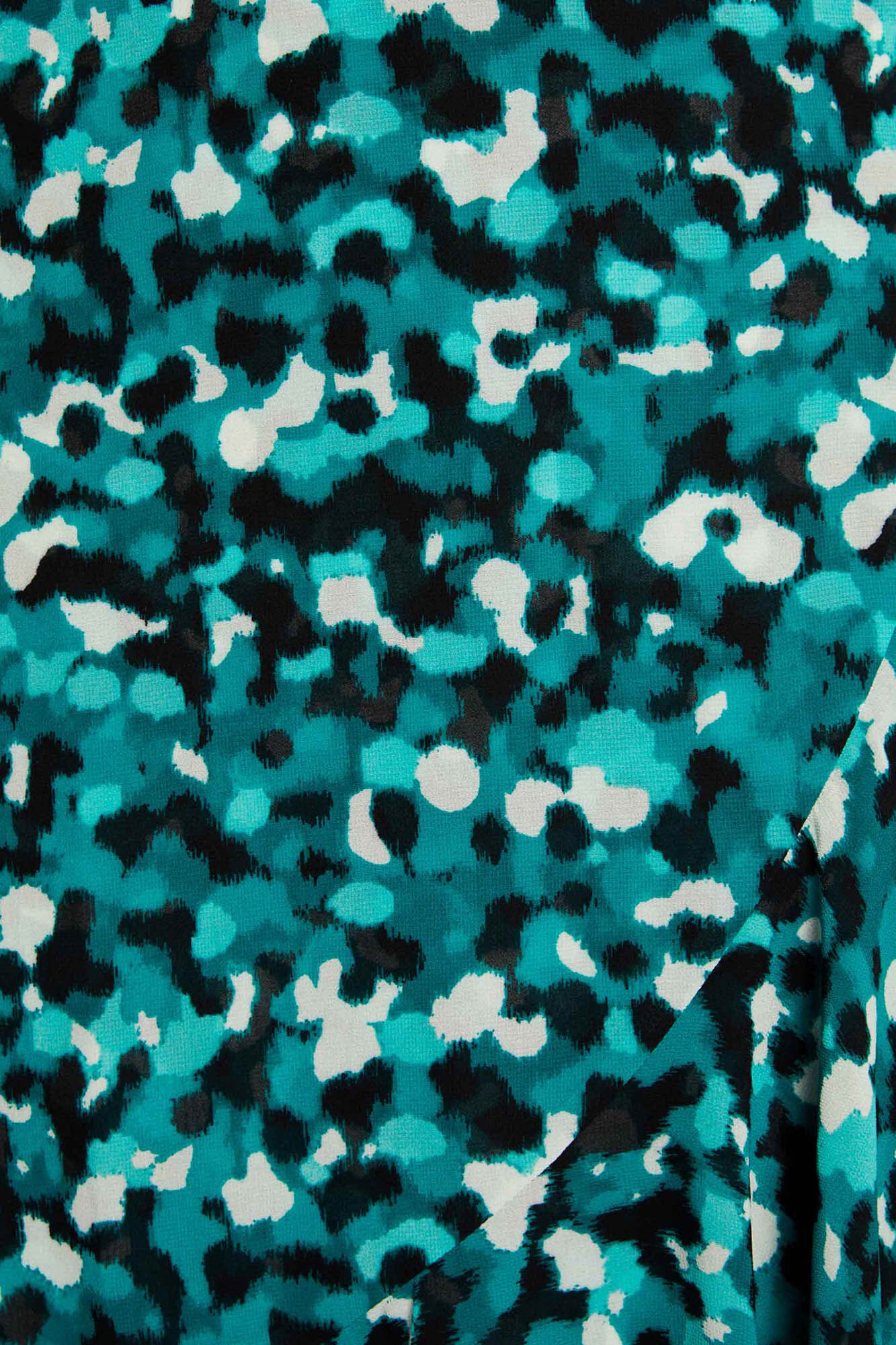 Vestido longo evasê estampado - Estampa verde