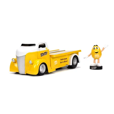 Jada M&Ms Yellow 1947 Ford COE Flatbed 1:24