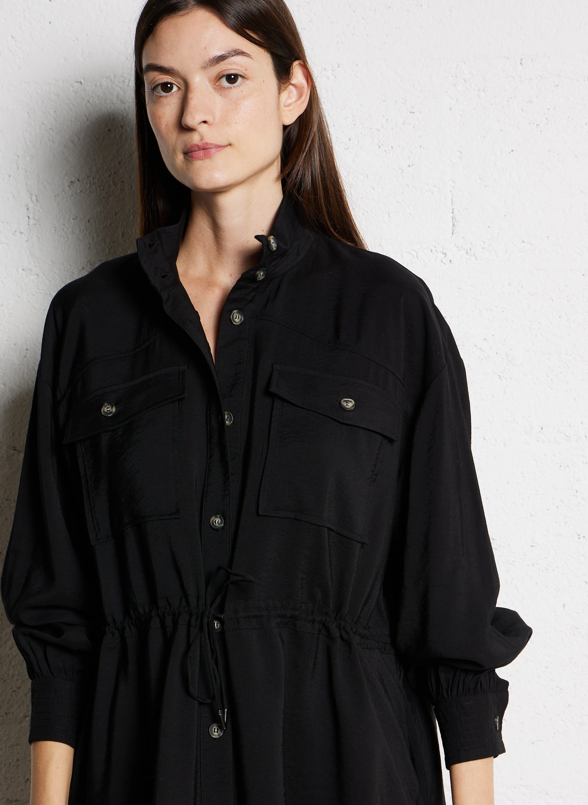 BOWO - Robe col montant ample | Noir