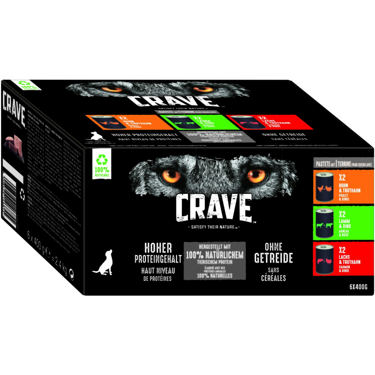 CRAVE Multipack Pastete verschiedene Sorten 2x6x400g