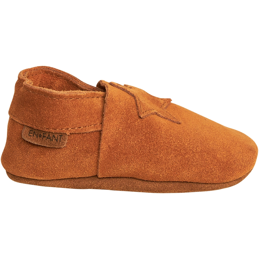 EN FANT Elastic Slipper Wildleder Leather Brown
