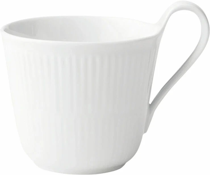 Royal Copenhagen Hvid Riflet 33 cl. højhankskop Hvid