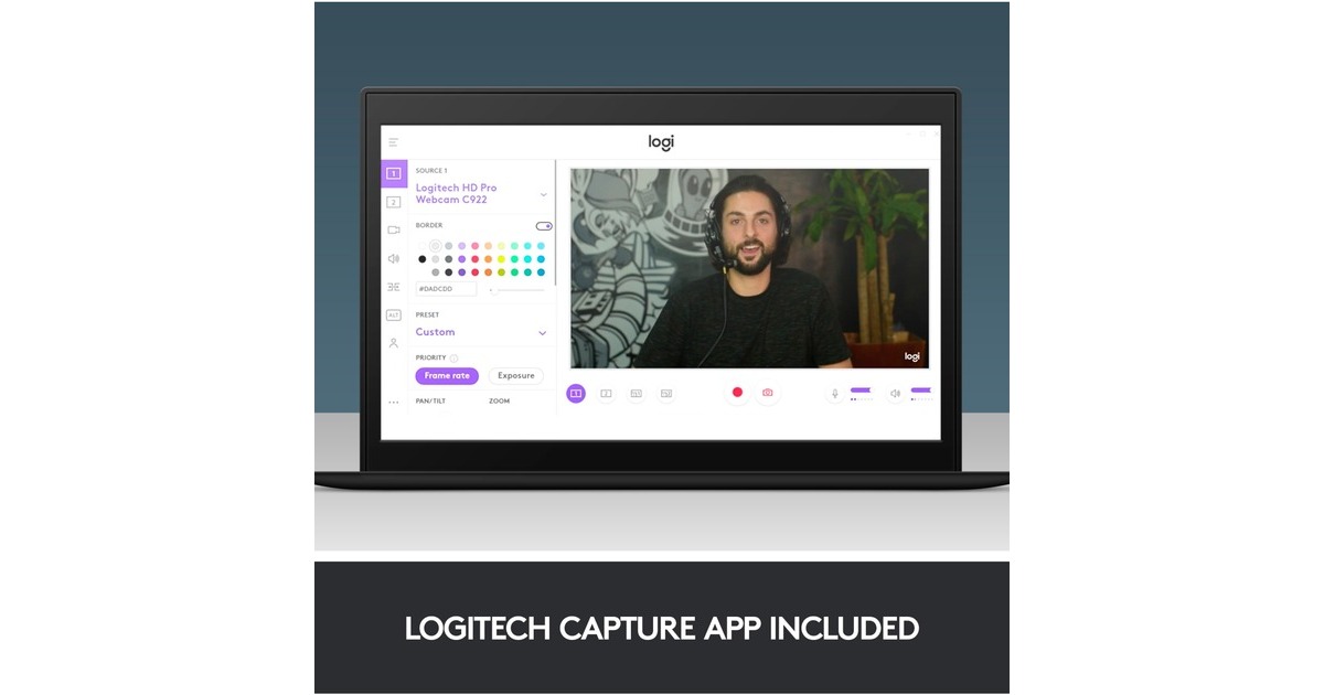 LogitechC922 Pro Stream Webcam  (Zwart)