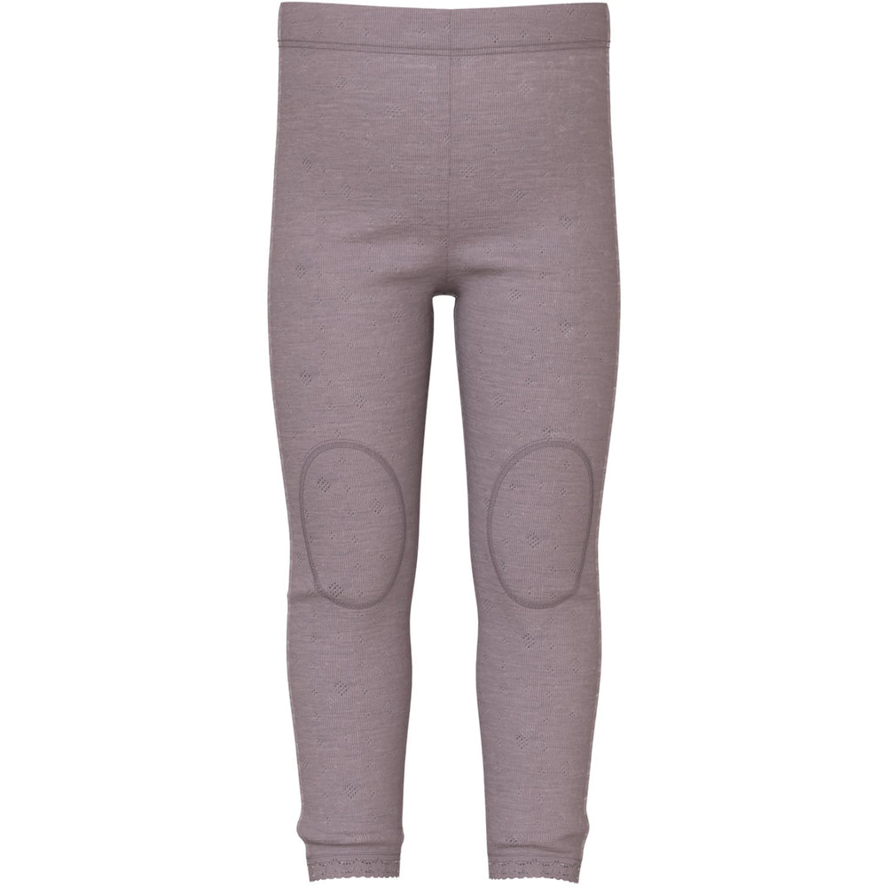 Køb Name It Purple Dove Wang Uld Neddle Leggings Solid Noos