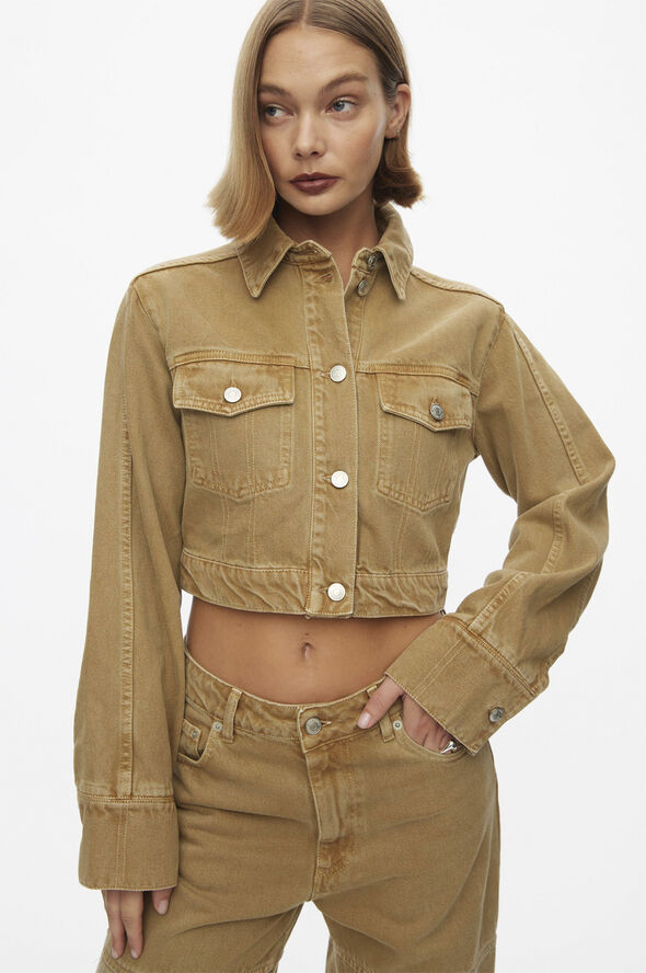Oval Square Soul Denim Jacket Tannin