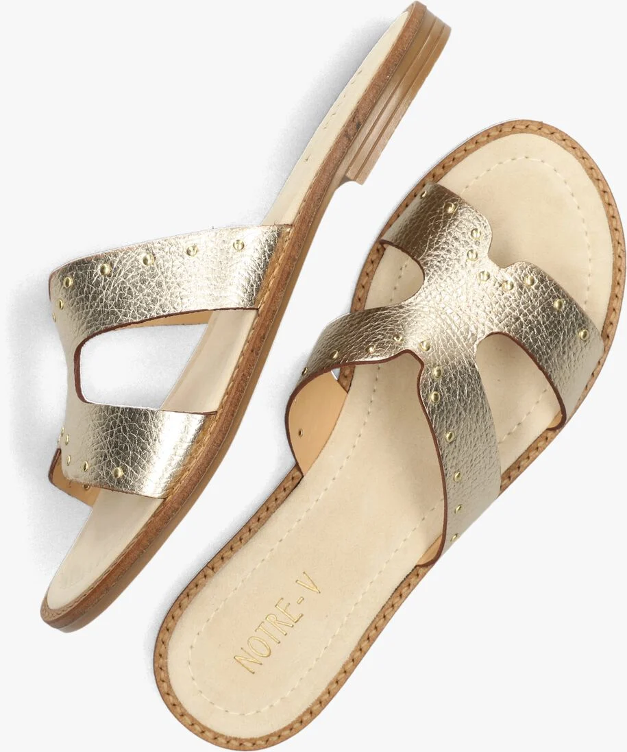 NOTRE-V gouden notre-v slippers 22743