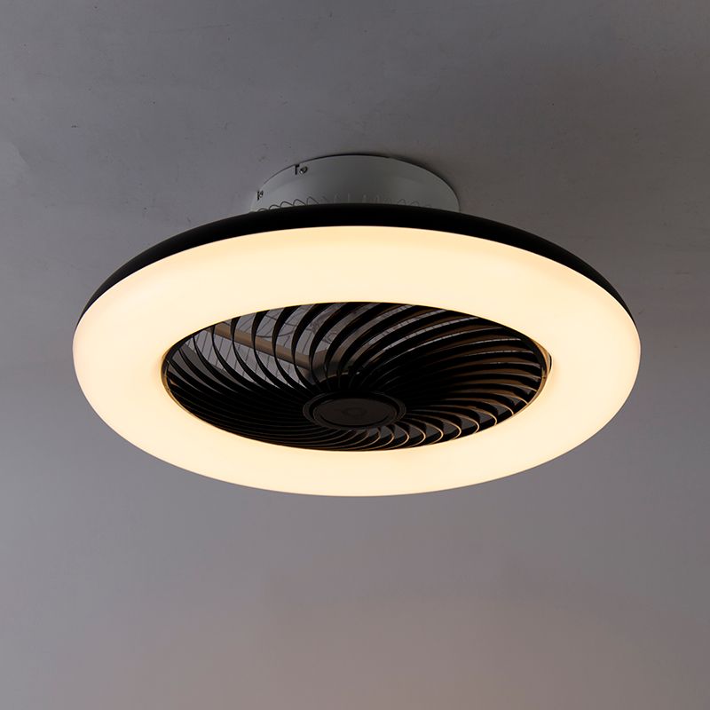 Plafondventilator zwart 55.5cm incl. LED dimbaar met afstandsbediening - Clima
