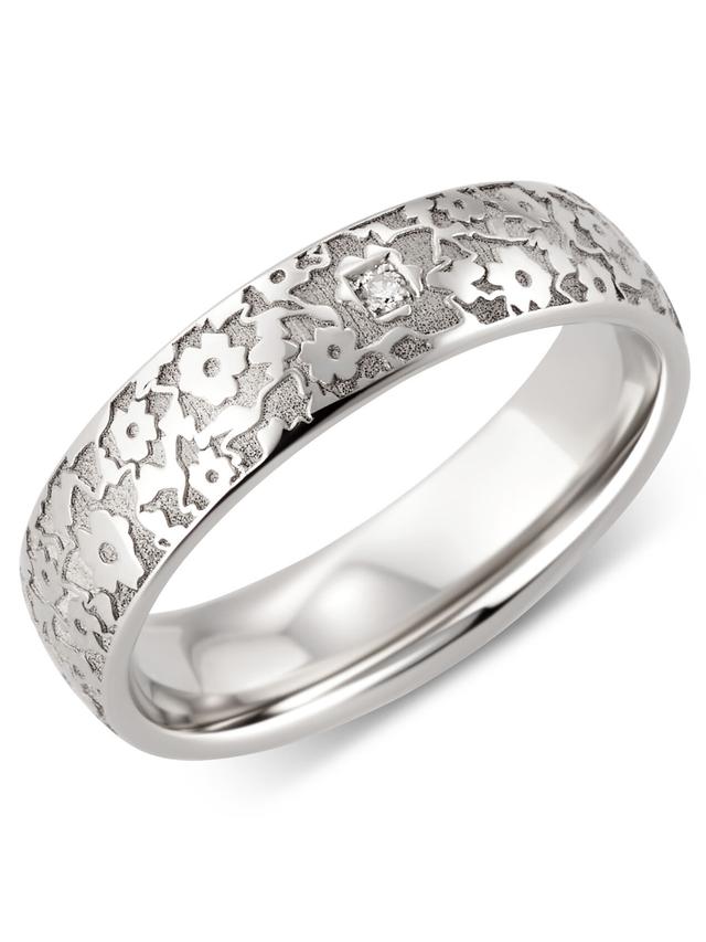 Band-Ring, Brillant, Platin 600