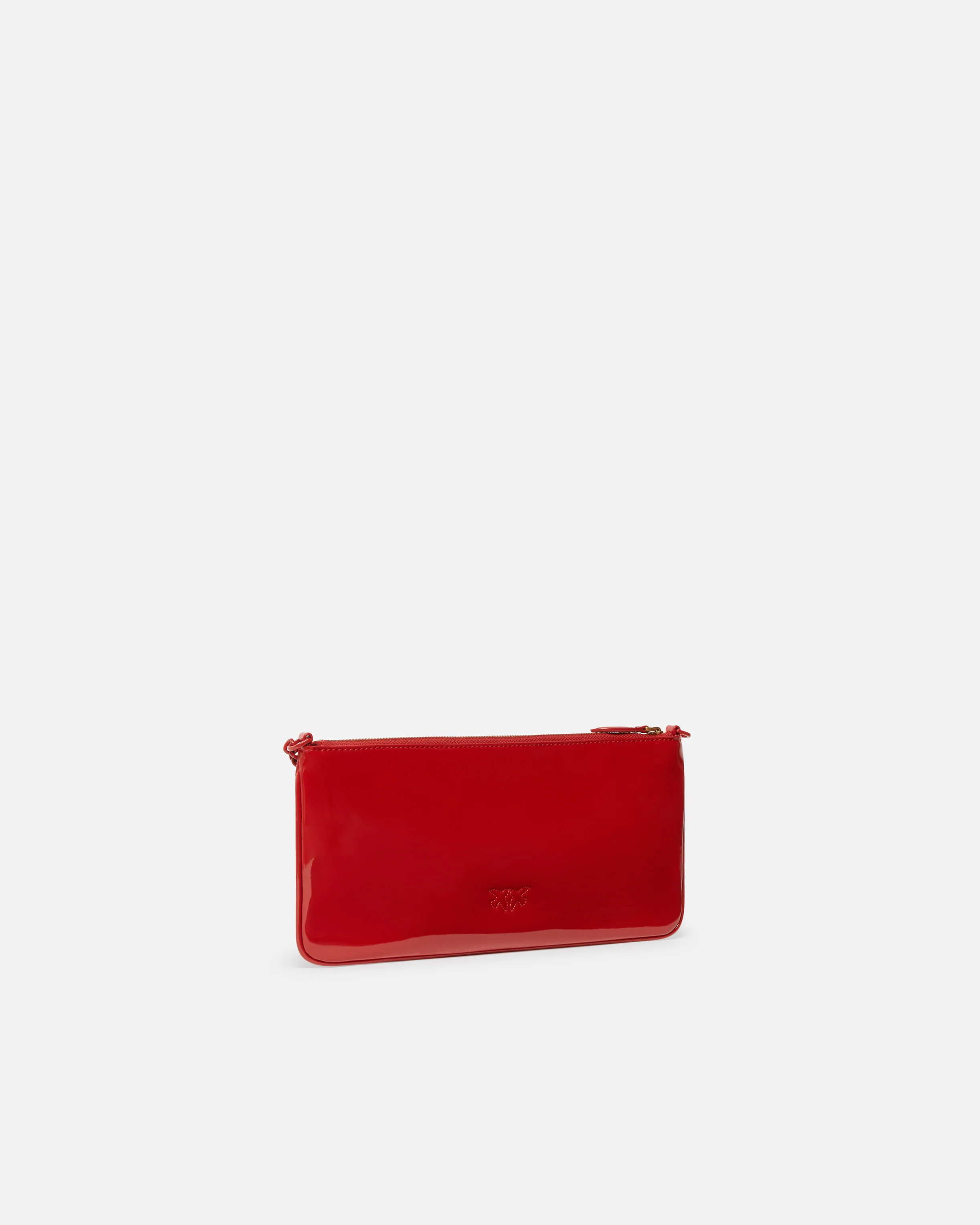 Sac à main brillant à bandoulière chaîne | Rouge