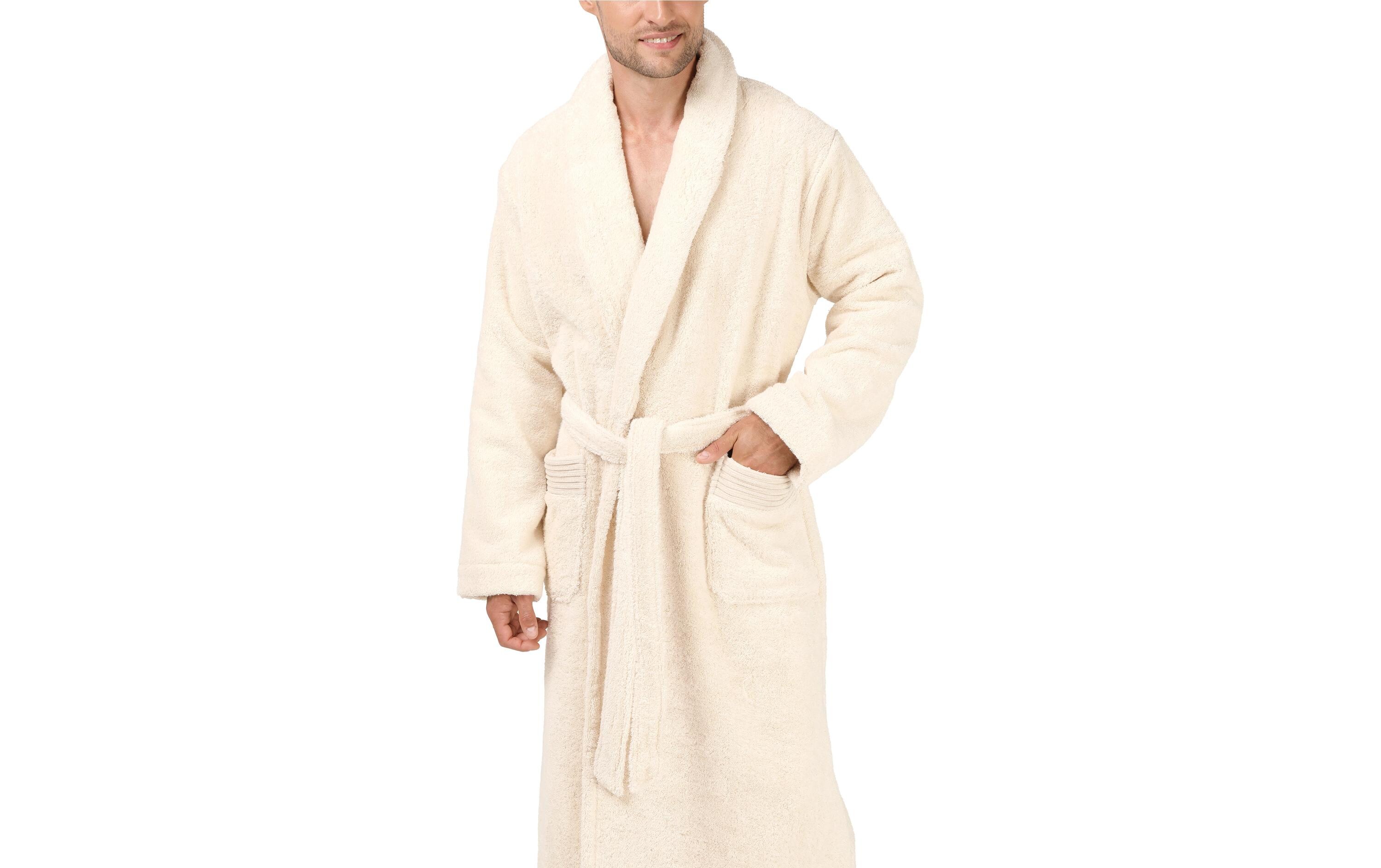 Bademantel Wellness XL, Nature<br>Schalkragenmantel