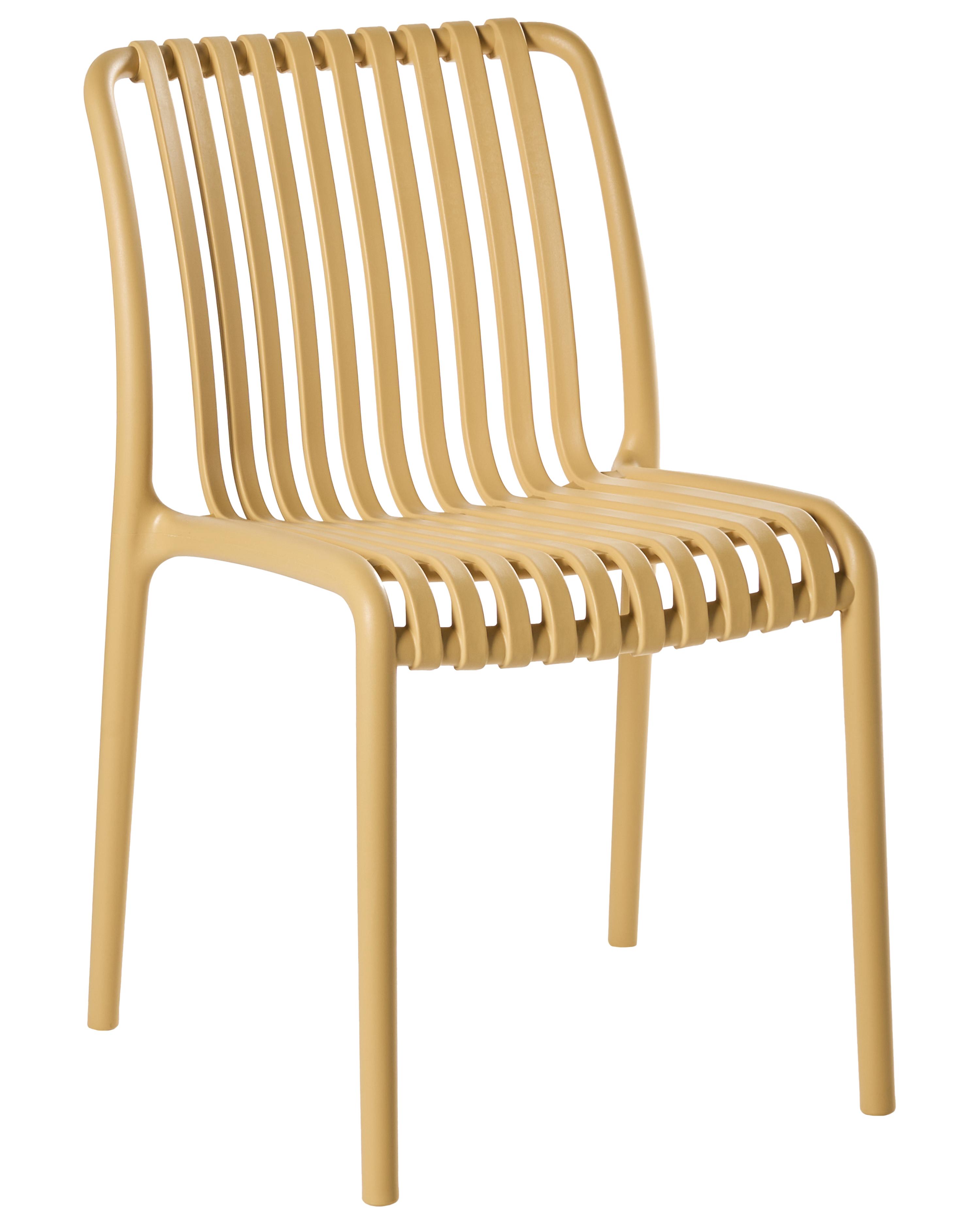 Set van 4 tuinstoelen ARICCIA Mosterdgeel