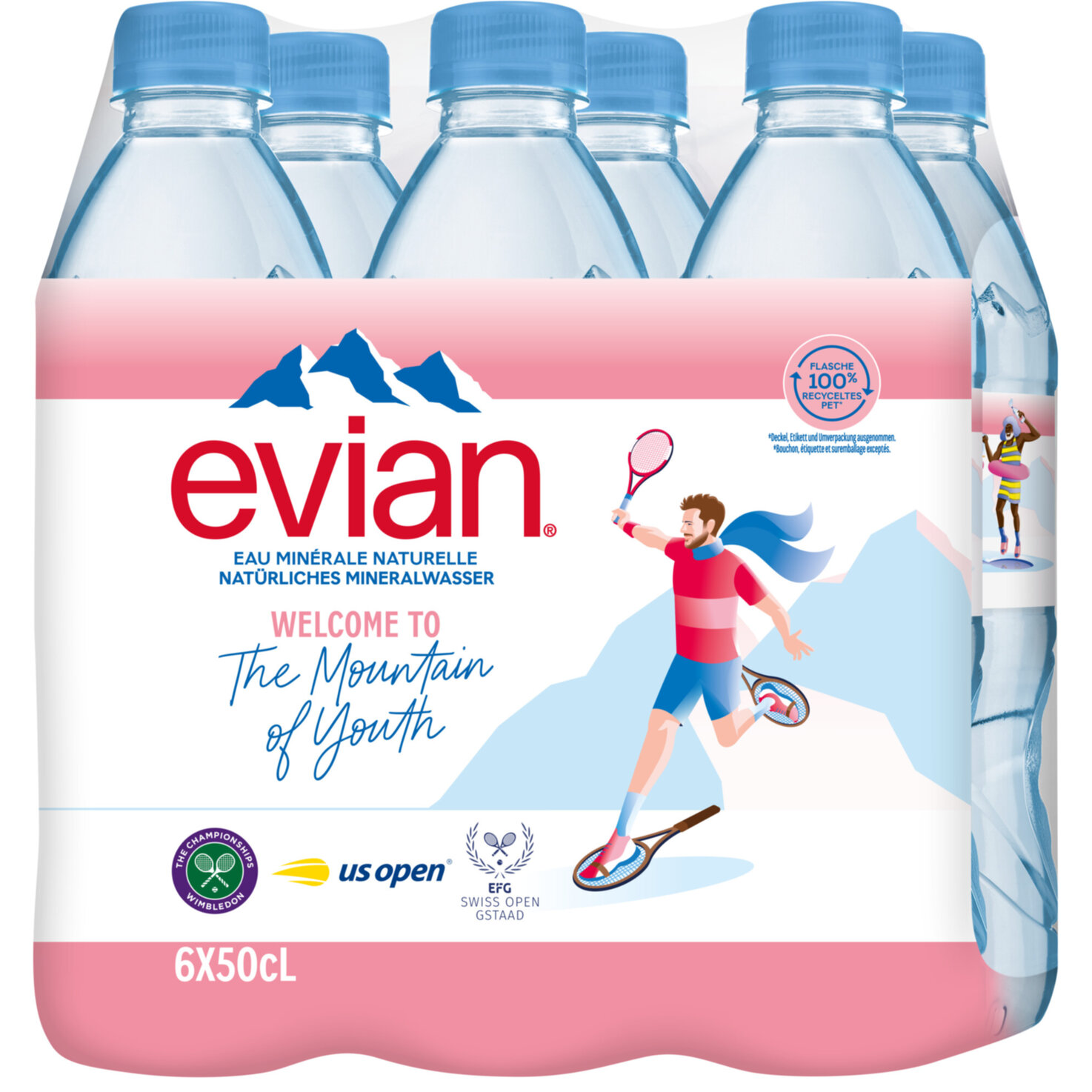 evian Mineralwasser ohne Kohlensäure 6x50cl -300cl