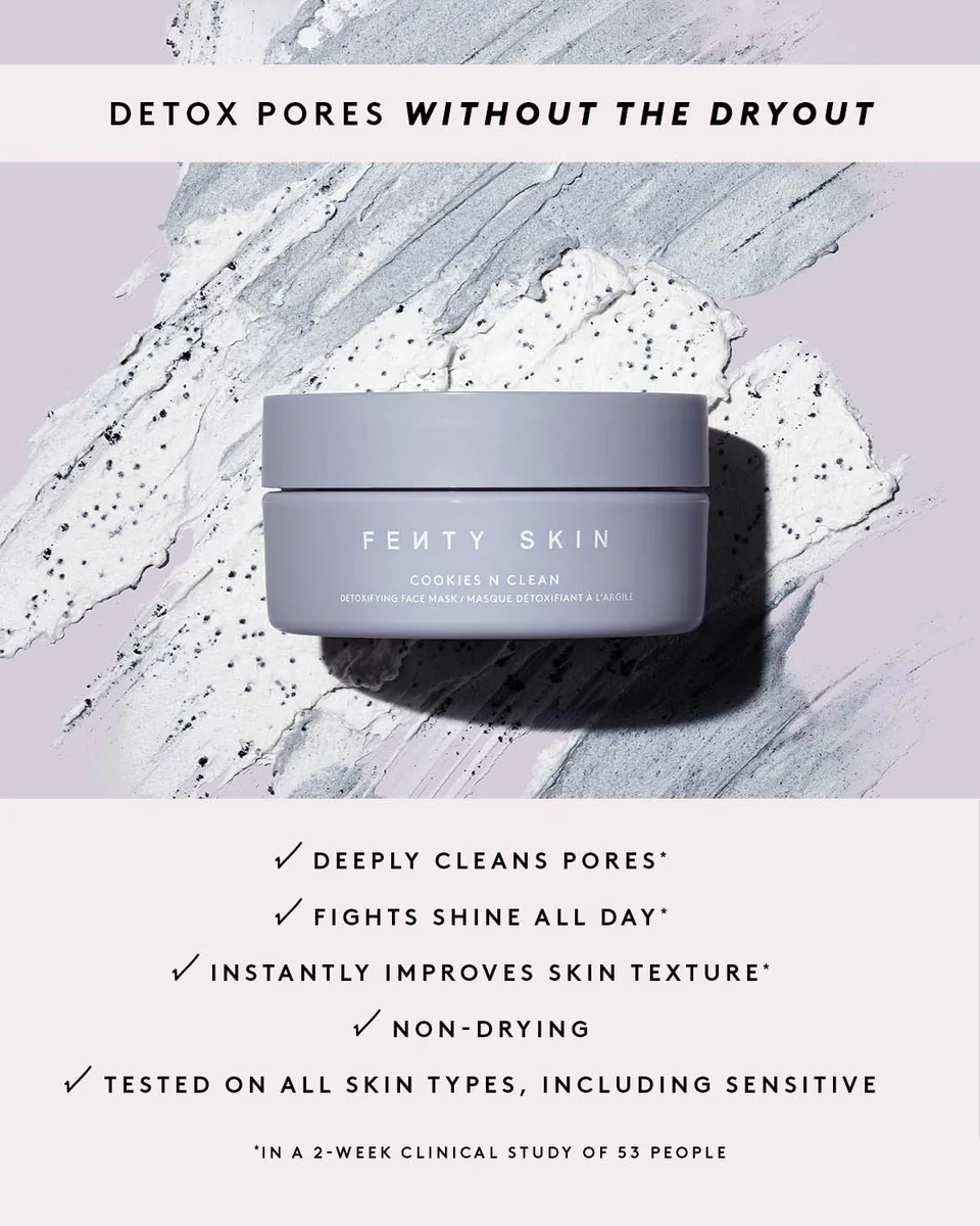 Cookies N Clean Whipped Clay Pore Detox Face Mask With Salicylic Acid + Charcoal