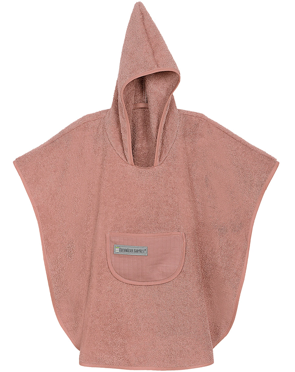 Frottee-Badeponcho UNI in cranberry