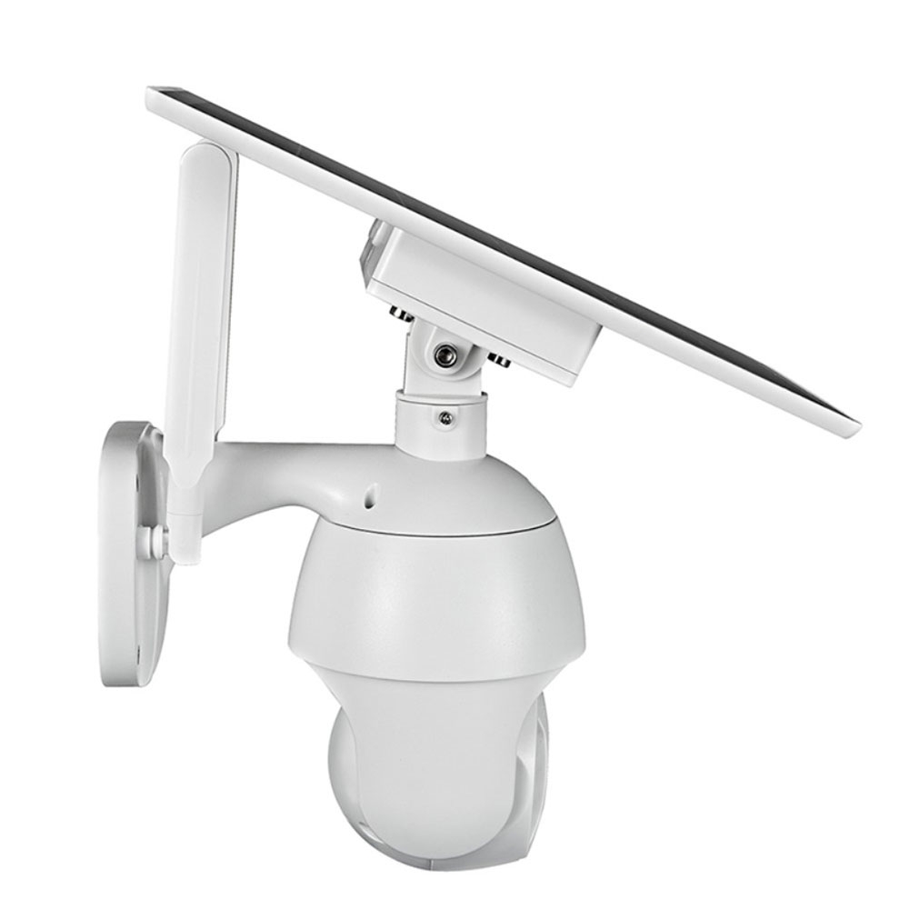 Outdoor Solar IP FullHD 1080p WiFi PTZ Kamera mit LED's / PIR Sensor / Bewegungserkennung   App (iOS / Android) IP65 - Weiss