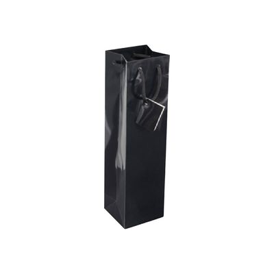 20 Sacs cadeau pour bouteille - 10 cm x 9 cm x 38 cm - noir