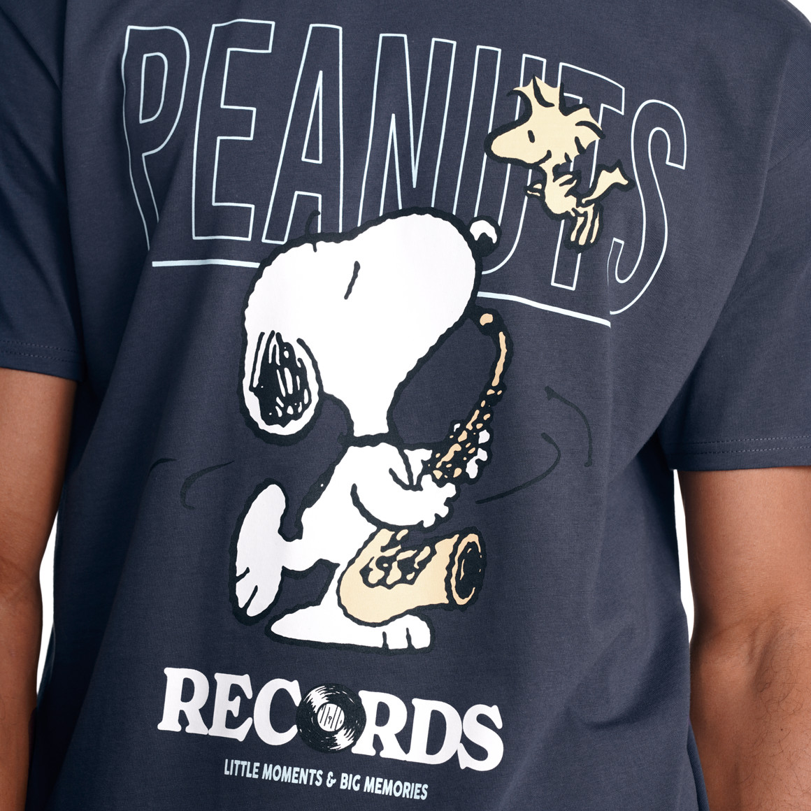 Jonas Nielsen Peanuts T-Shirt mit Print dunkelblau