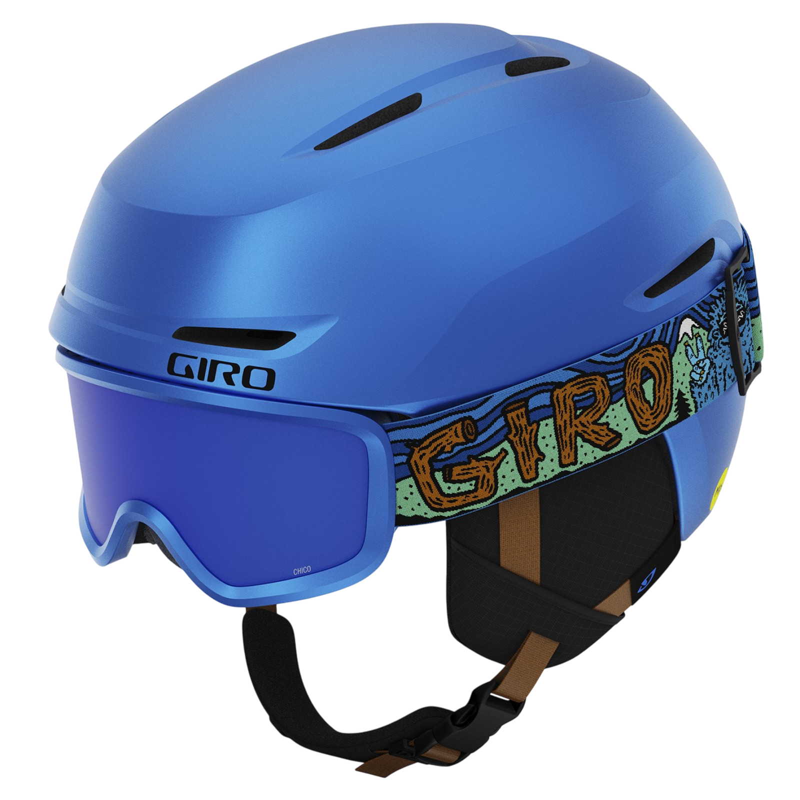 Skihelm Spur Flash Combo blue shreddy yeti