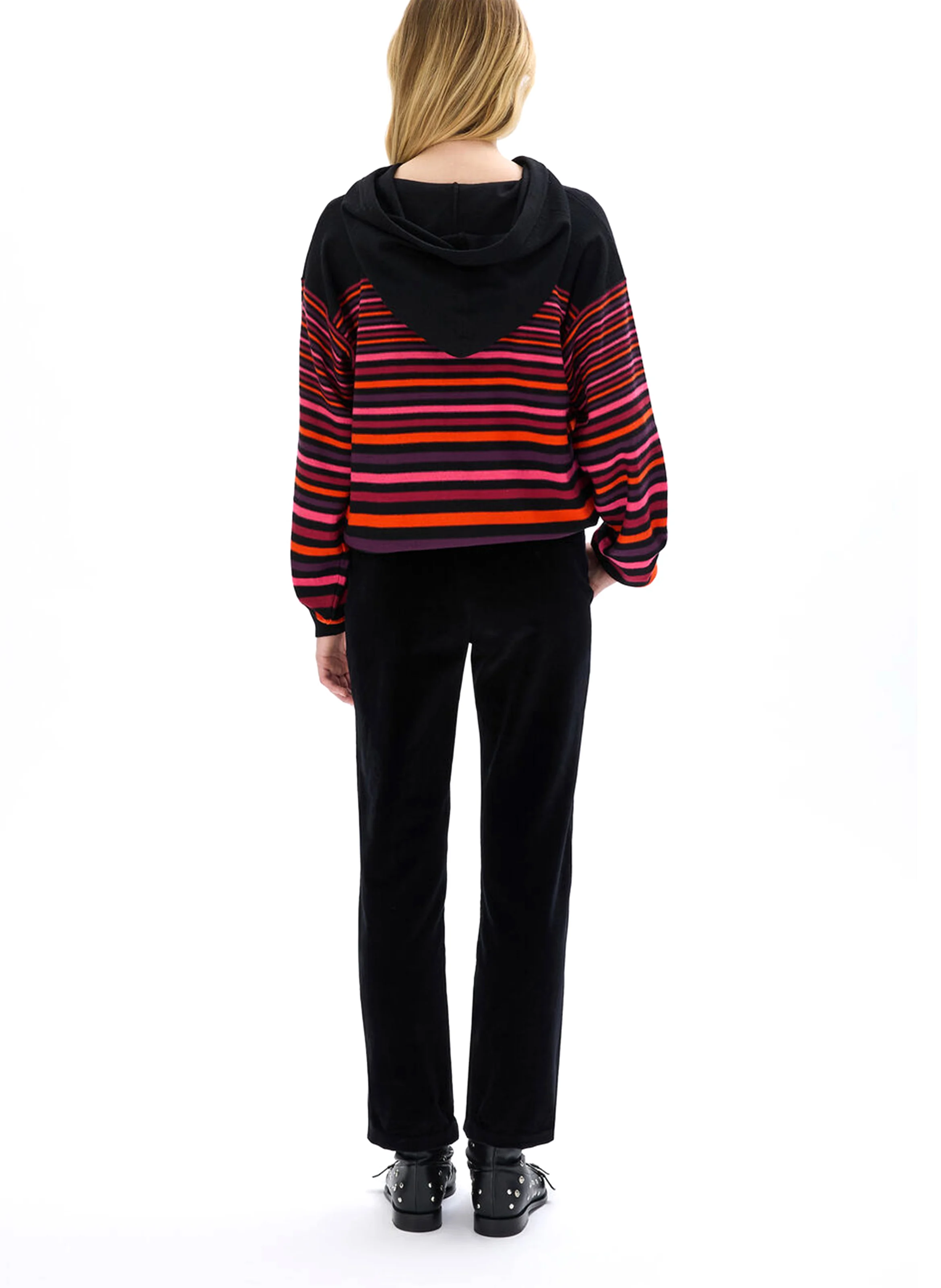 Sweat à capuche en laine | Multicolore