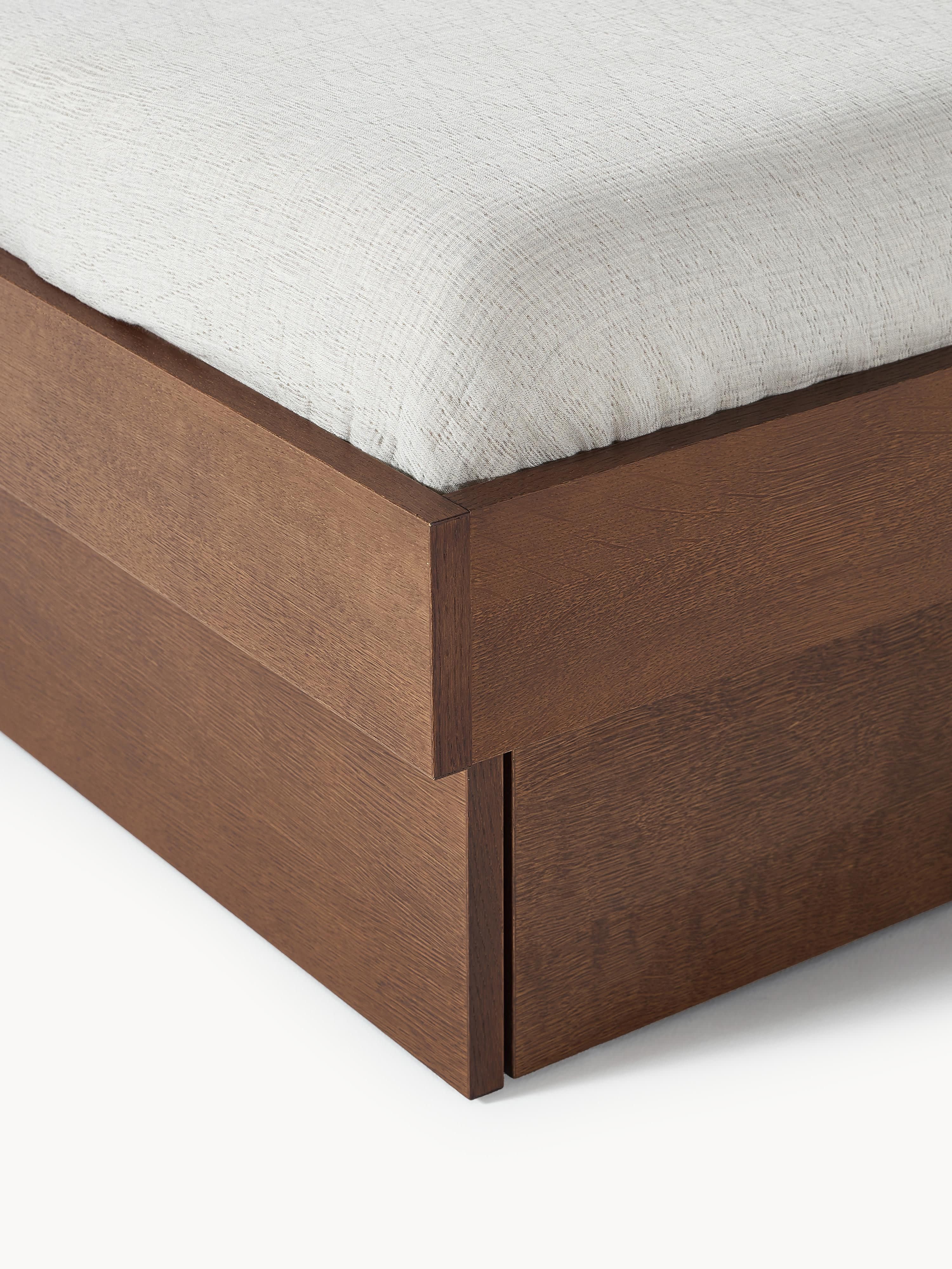 Houten bed Sato met lades en hoofdeinde