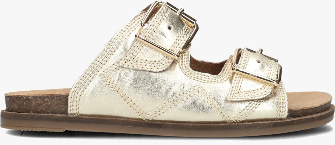 gouden lina locchi slippers led 2 band slipper met stiksels