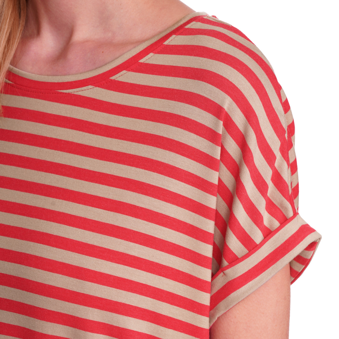 Gina Benotti Damen T-Shirt mit Print beige / rot