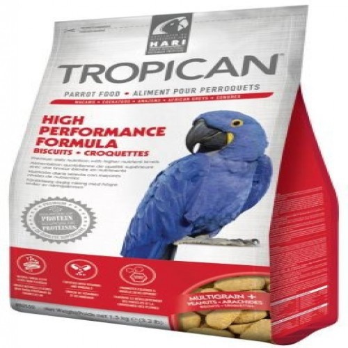 Biscoitos Tropican High Performance para Papagaios, Sabor Natural