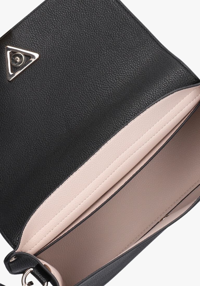 GUESS zwarte guess schoudertas meridian flap crossbody