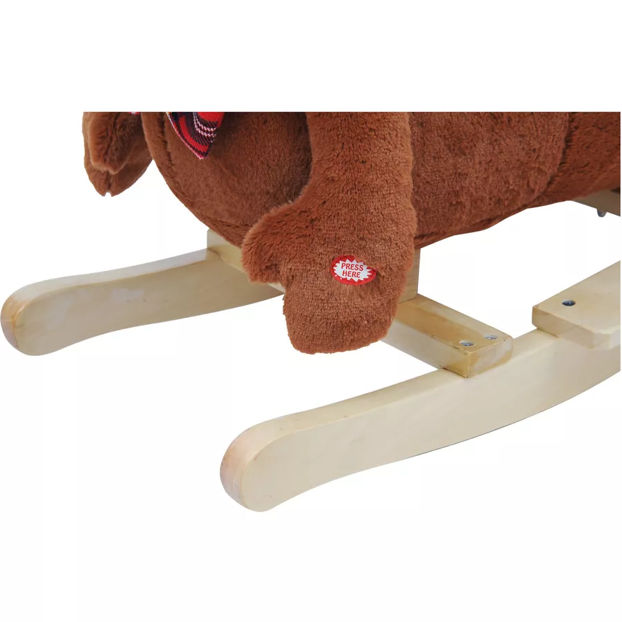 HOMCOM Kinder Schaukelwippe als Bär braun