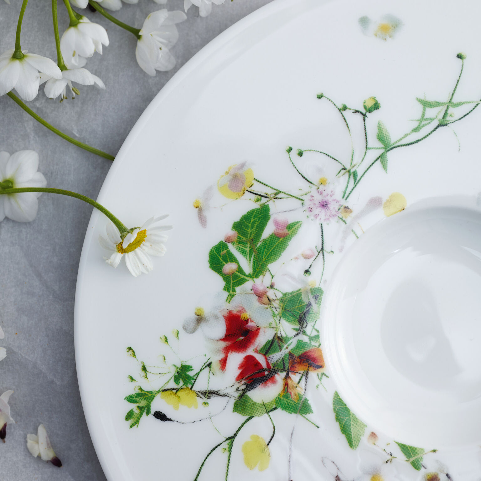 Brillance Bone China Fleurs Sauvages Espresso-Untertasse