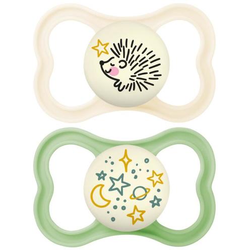 Lot de 2 sucettes Supreme dès 18 mois Planet Love Night - Coloris aléatoire - MAM