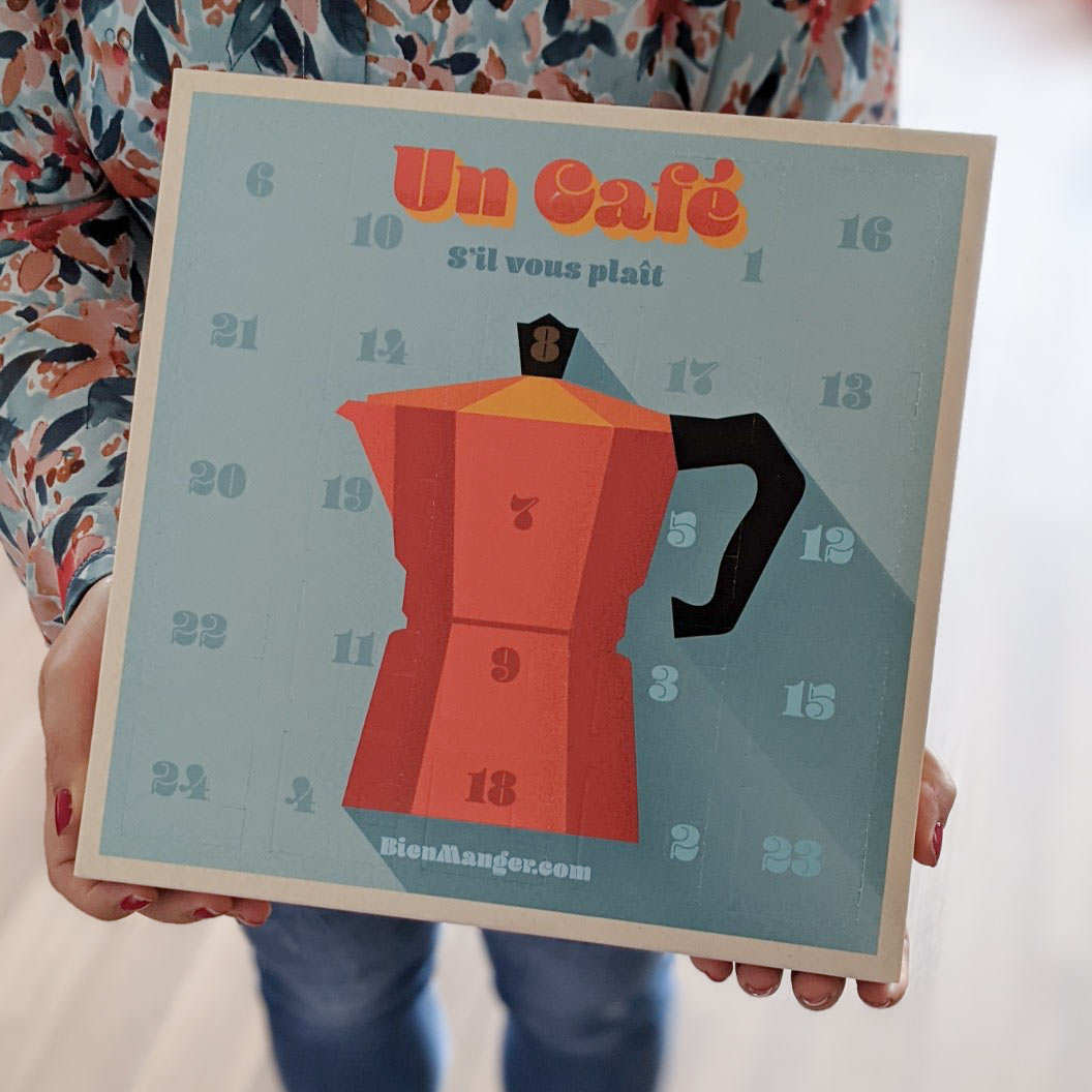 Calendrier de l'avent 24 capsules de cafés bio assorties pour Nespresso®