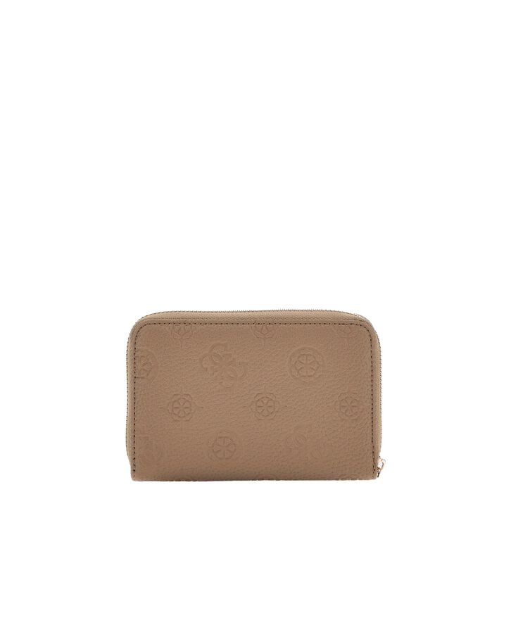 GUESS CRESIDIA SLG MEDIUM ZIP AROUND Dark taupe