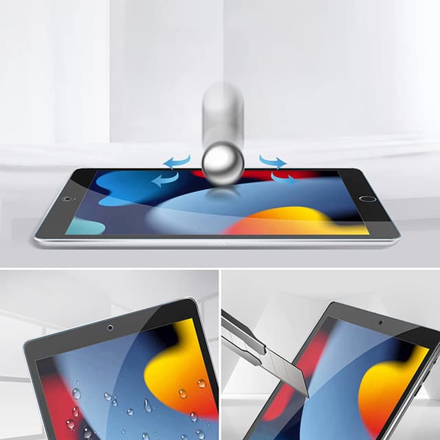 Krystalklar skærmbeskytter i hærdet glas til iPad (2-pak) iPad 7/8/9 10,2 tommer