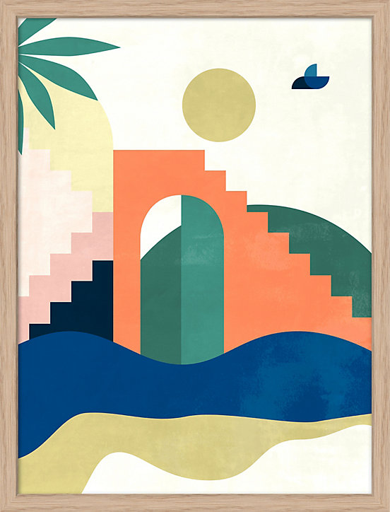 Image encadrée arche multicolore Dada Art l.33 x H.43 cm