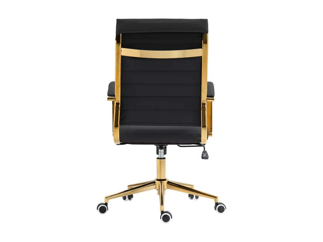 Chaise de bureau - Similicuir & Blanc - Noir - Havanna