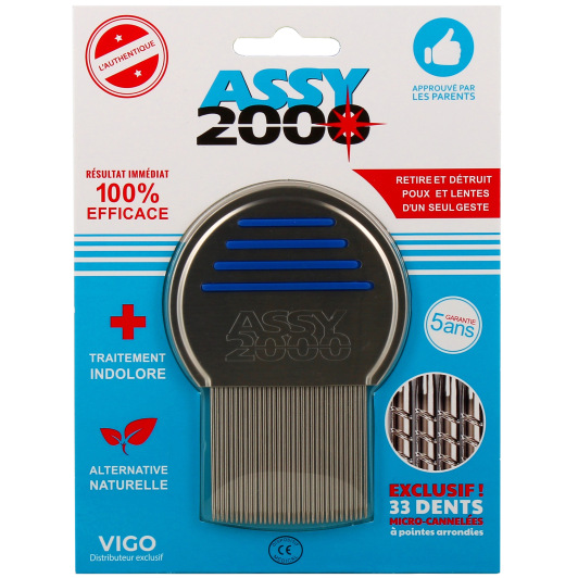 Assy 2000 Peigne Anti-Poux et Lentes